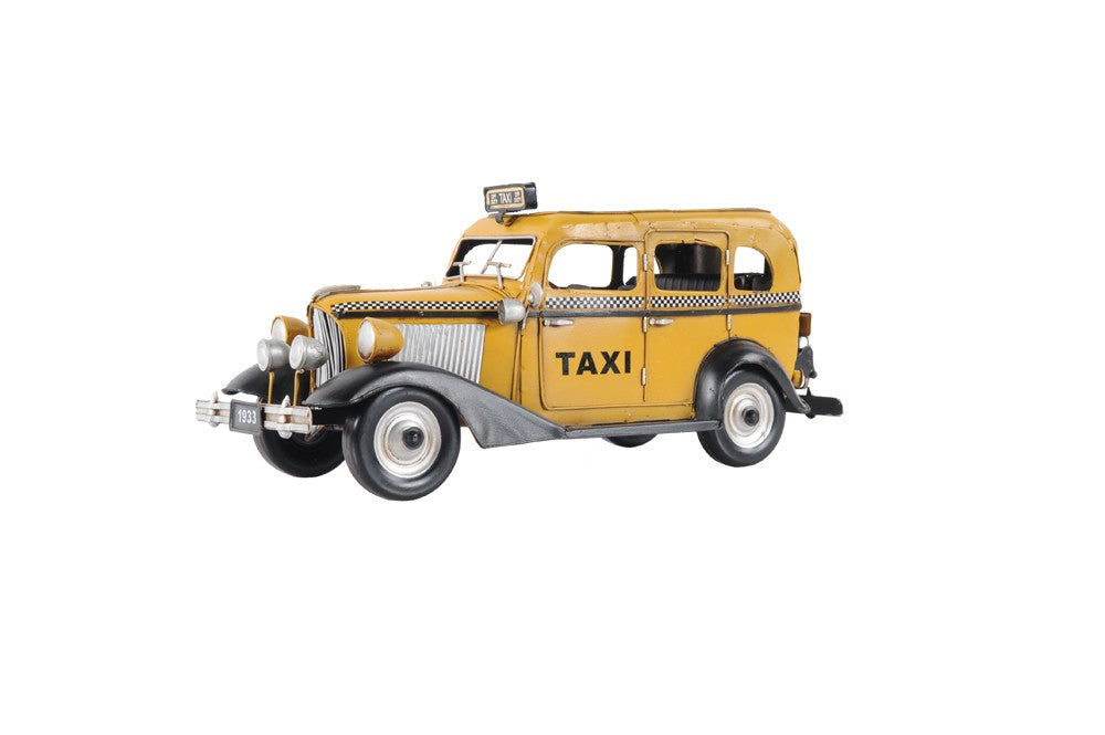 c1933 Vintage Checker Taxi Cab Model Sculpture - 99fab 