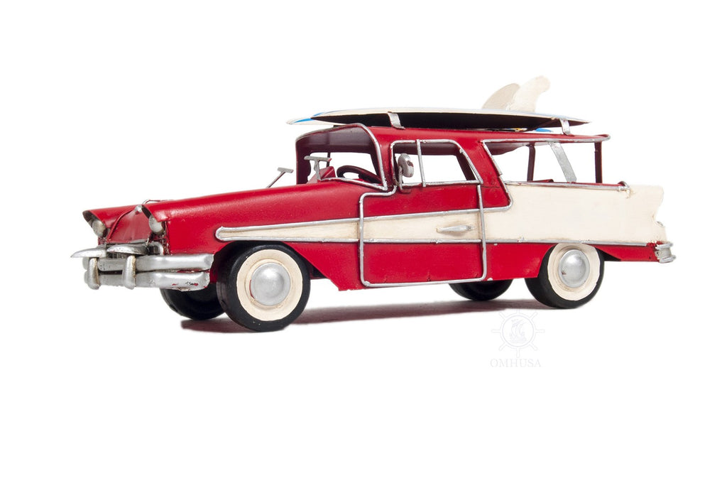 c1957 Red Ford Country Squire Station Wagon Sculpture - 99fab 