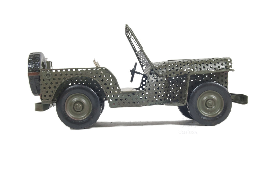 c1945 Willys CJ-2A Overland Jeep Sculpture - 99fab 