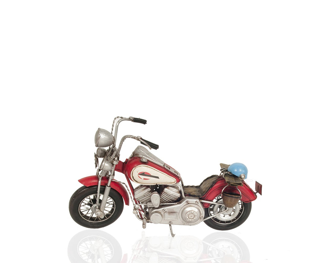 Red Harley Davidson Motorcycle Sculpture - 99fab 