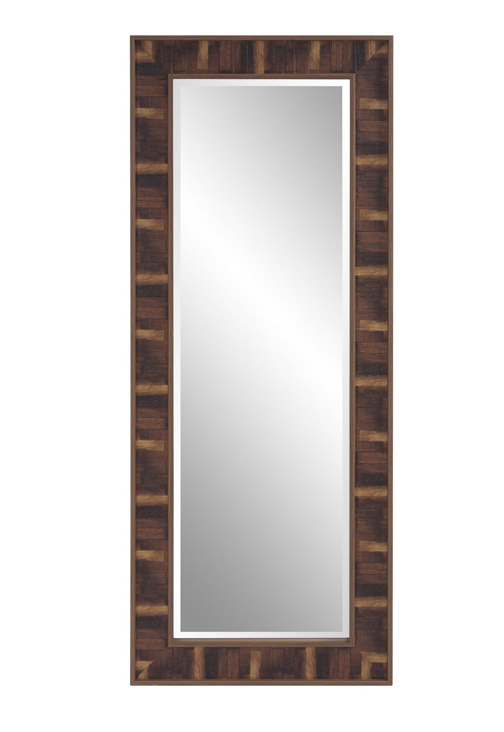 Rich Rustic Brown Faux Wood Full Body Wall Mirror - 99fab 