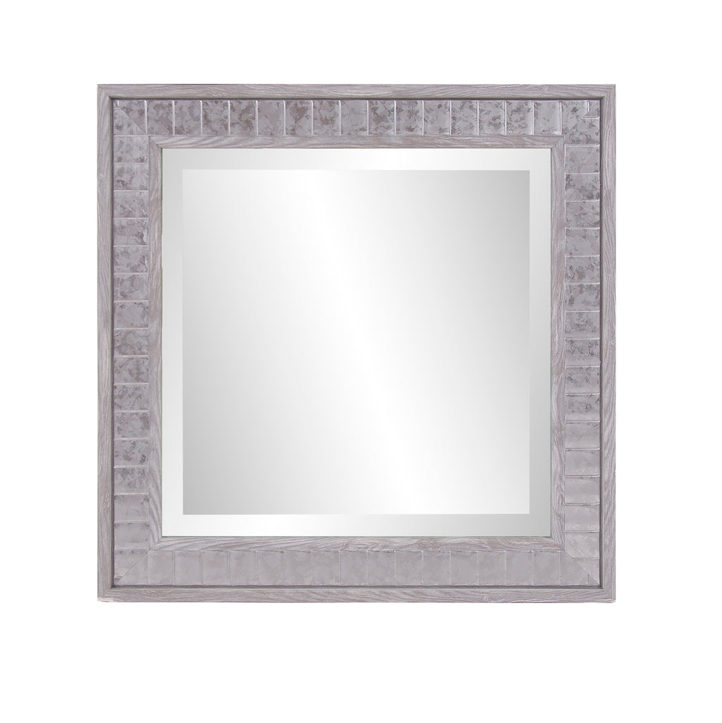 Warm Gray Faux Wood Square Mirror - 99fab 