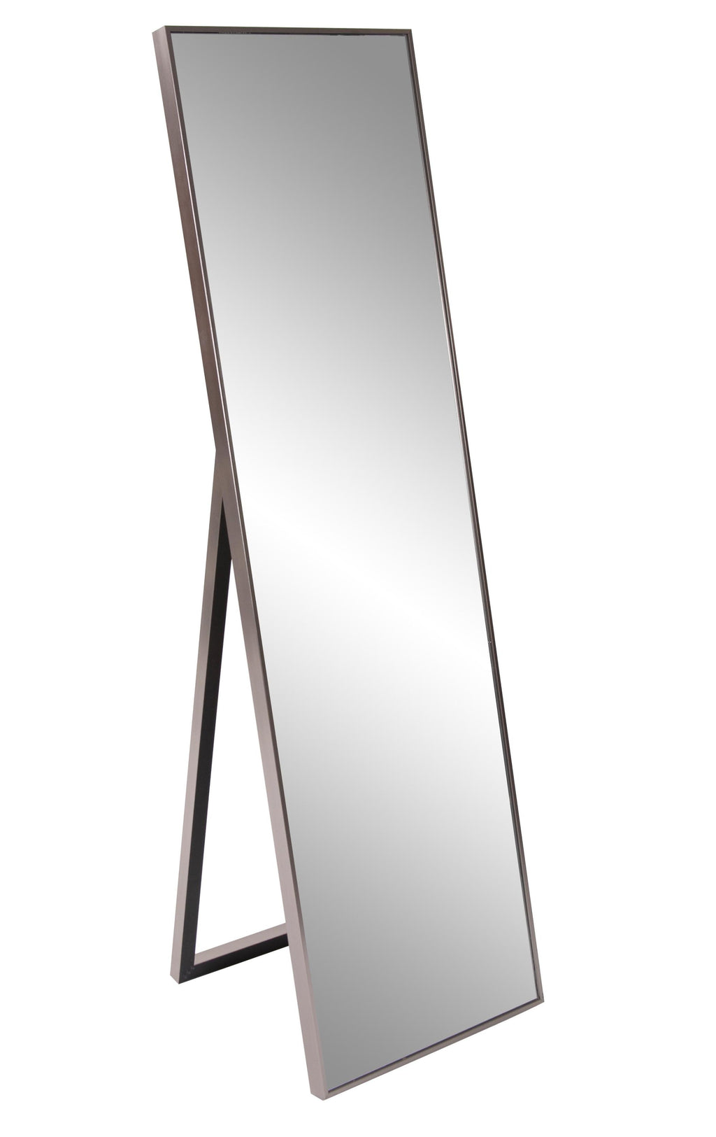 Sleek Brushed Brass Rectangular Full Length Standing Mirror - 99fab 