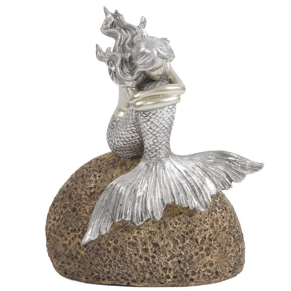 Contemplative Mermaid on a Rock Sculpture - 99fab 