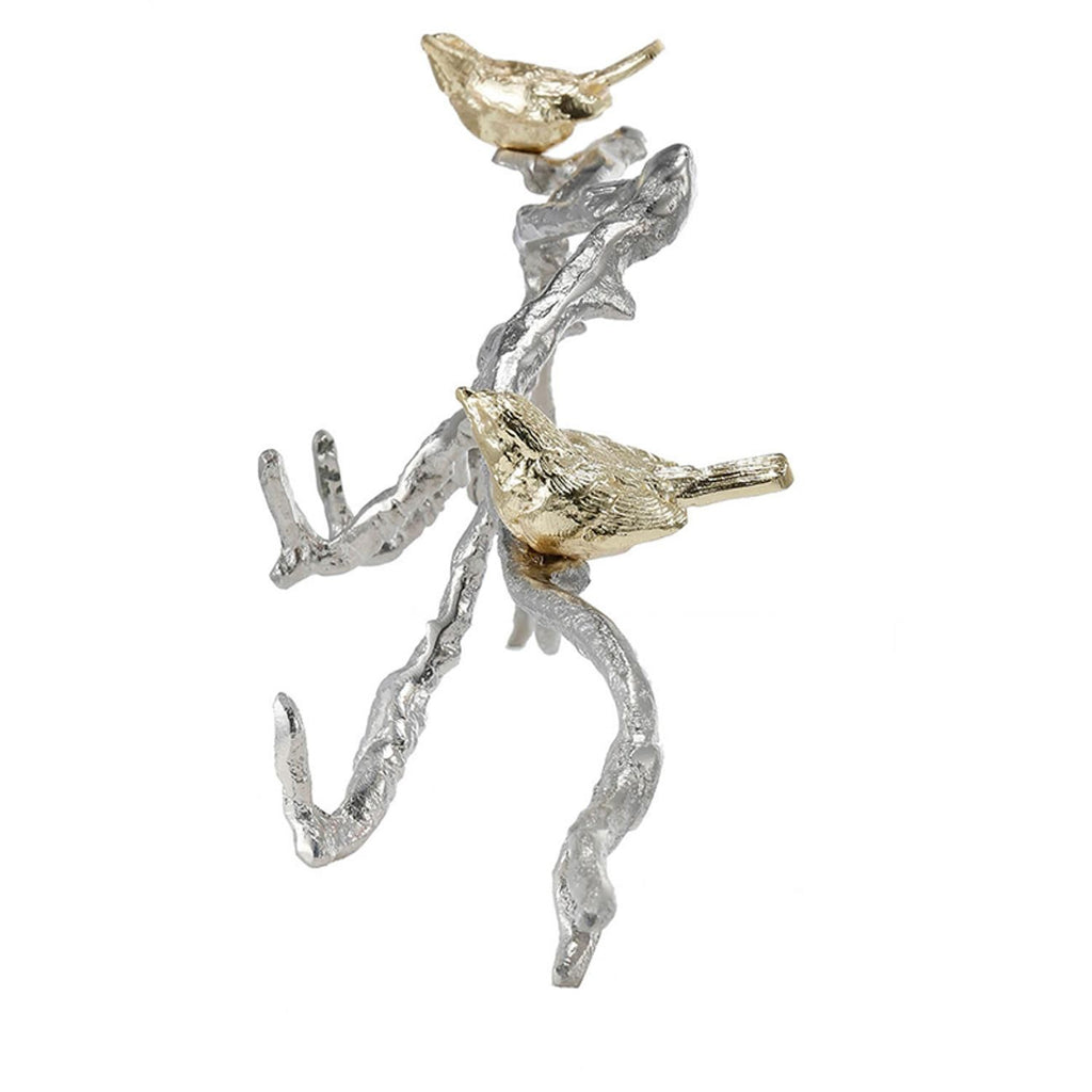 Silver and Gold Bird and Branch 3D Wall Decor - 99fab 