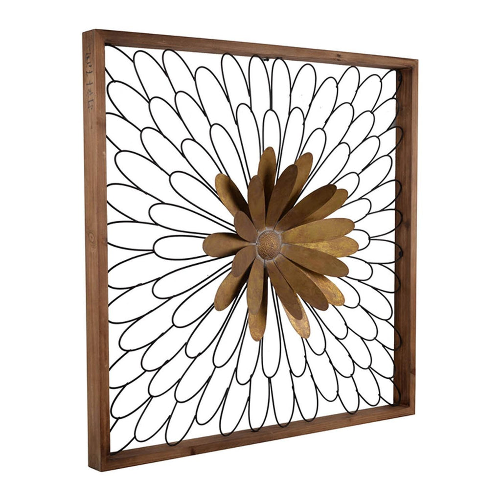 Rustic Black and Bronze 3D Floral Bloom Wall Art - 99fab 