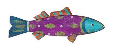 Rustic Purple Whimsy The Fish Wall Art - 99fab 