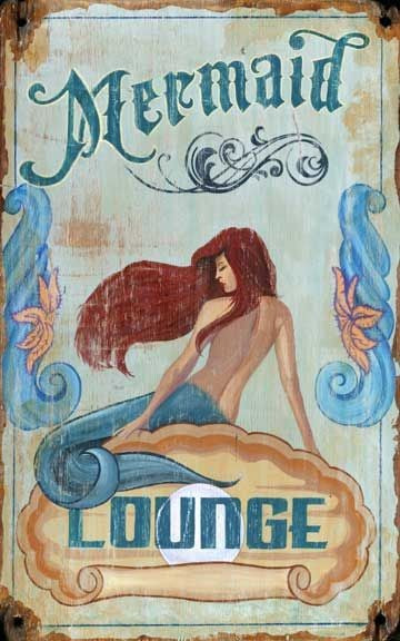 Vintage Mermaid Lounge Advertisement Wall Décor - 99fab 