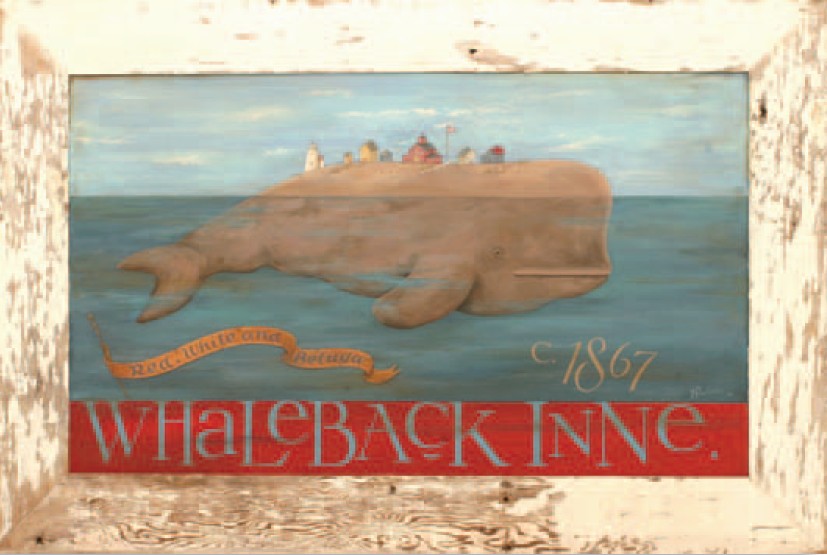 Vintage Nautical Whale Back Inne Wall Art - 99fab 