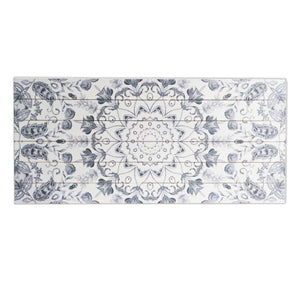 Sharp Grey Medallion Wood Plank Wall Art