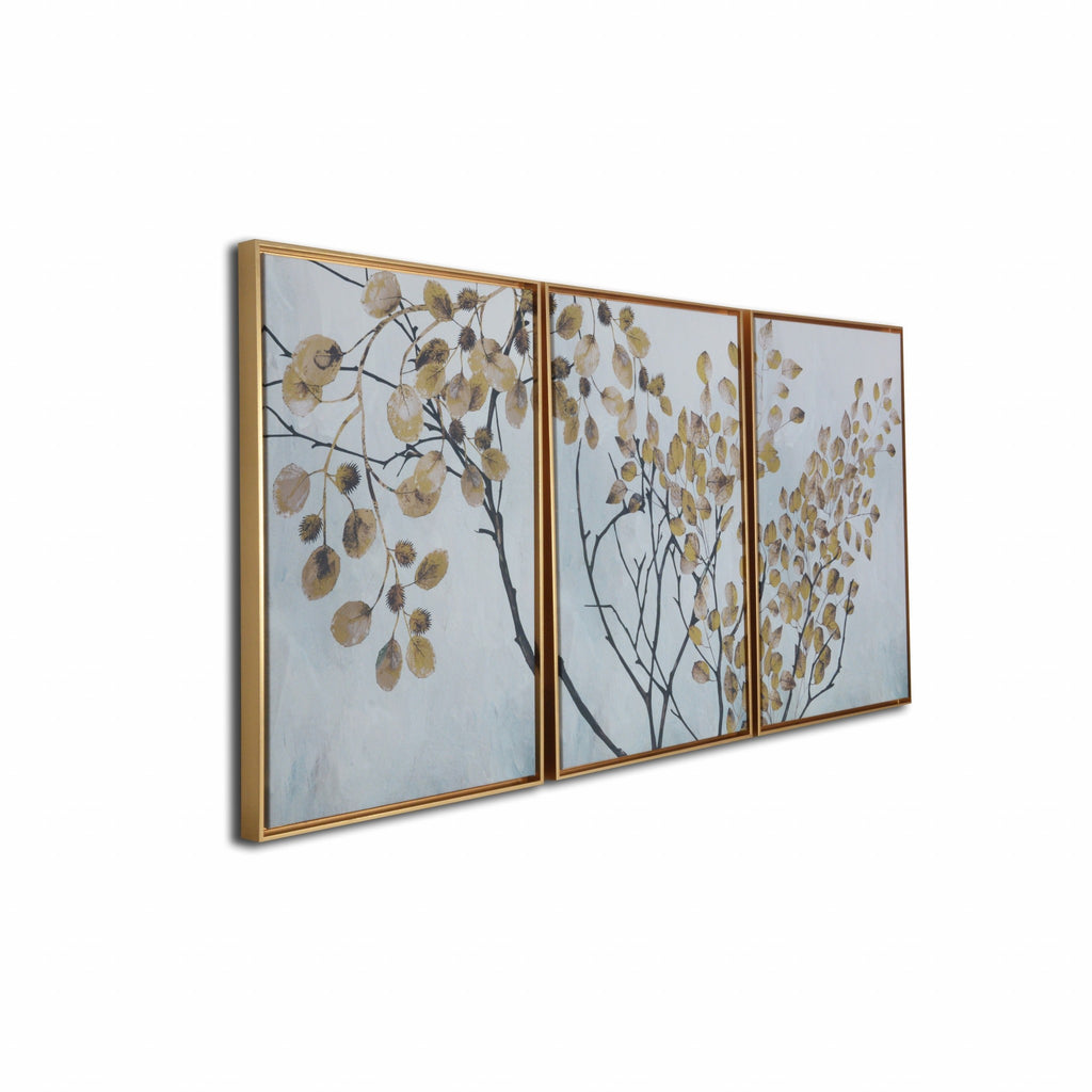 Asian Tree Branches Framed Canvas Wall Art - 99fab 