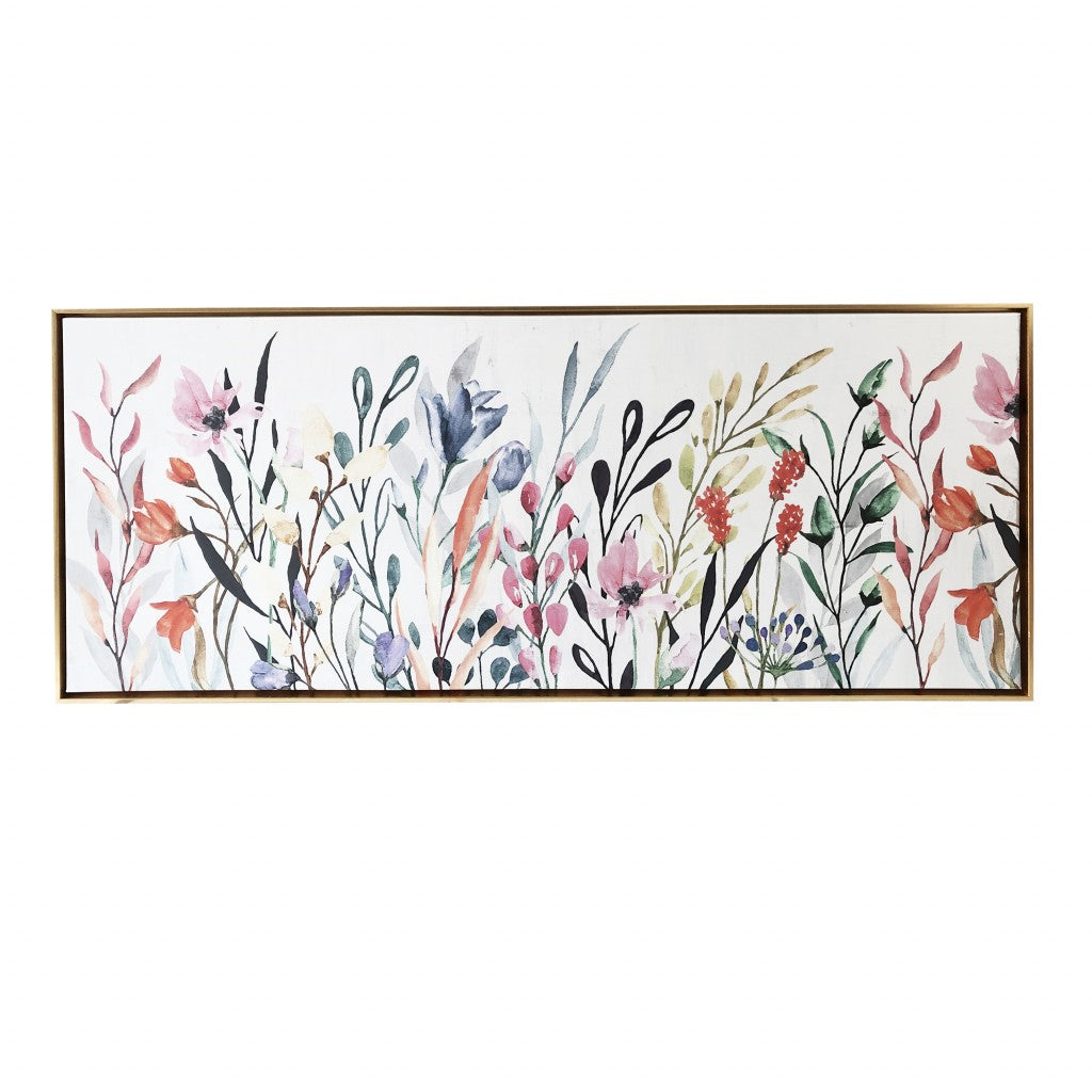 Rainbow of Wildflowers Framed Giclee Wall Art - 99fab 