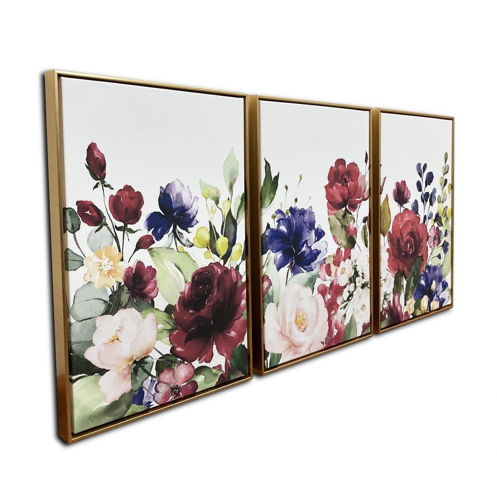 Floral and Bright Garden Framed Canvas Wall Art - 99fab 