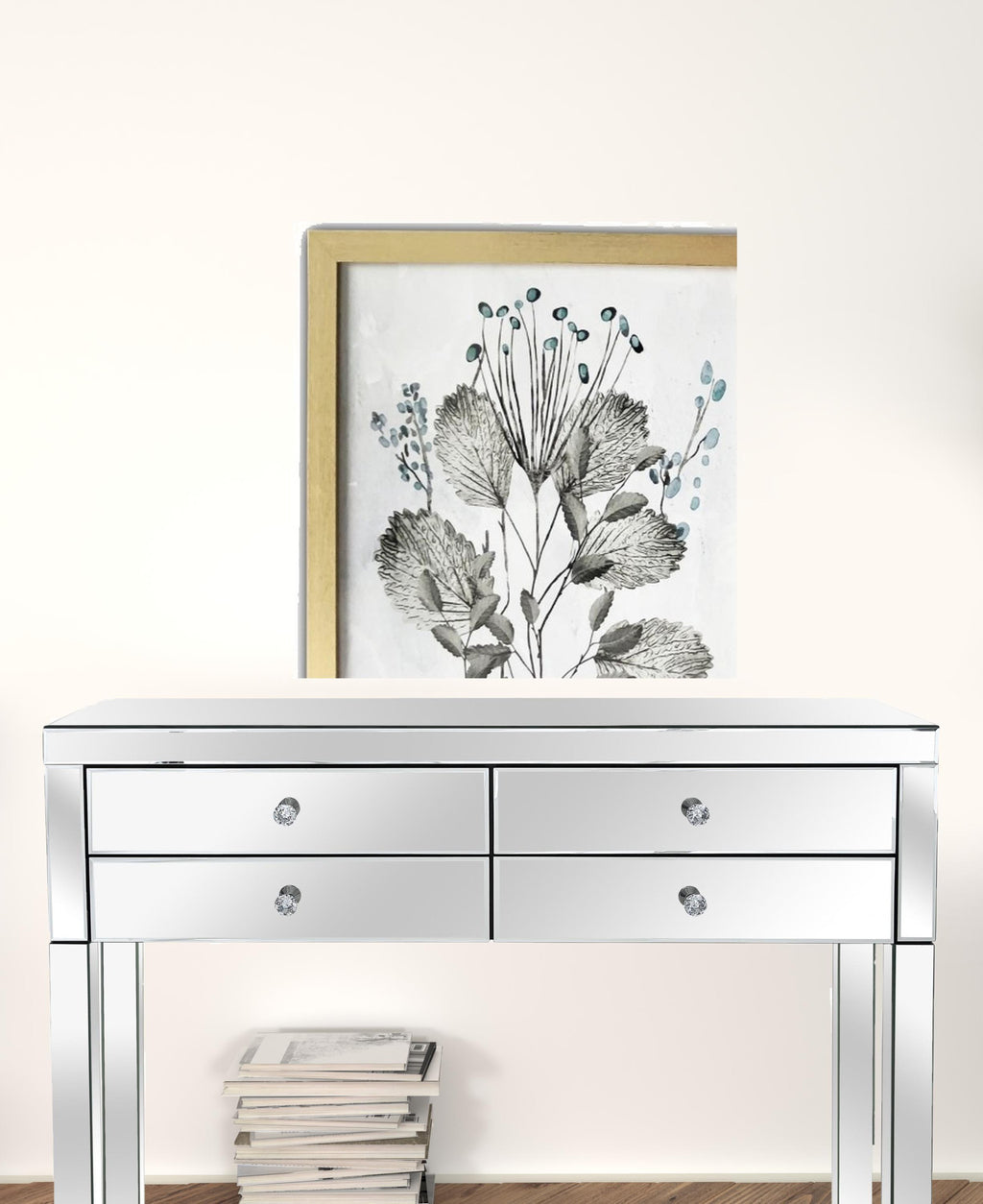 Two Piece Grey Leaves Framed Wall Art - 99fab 