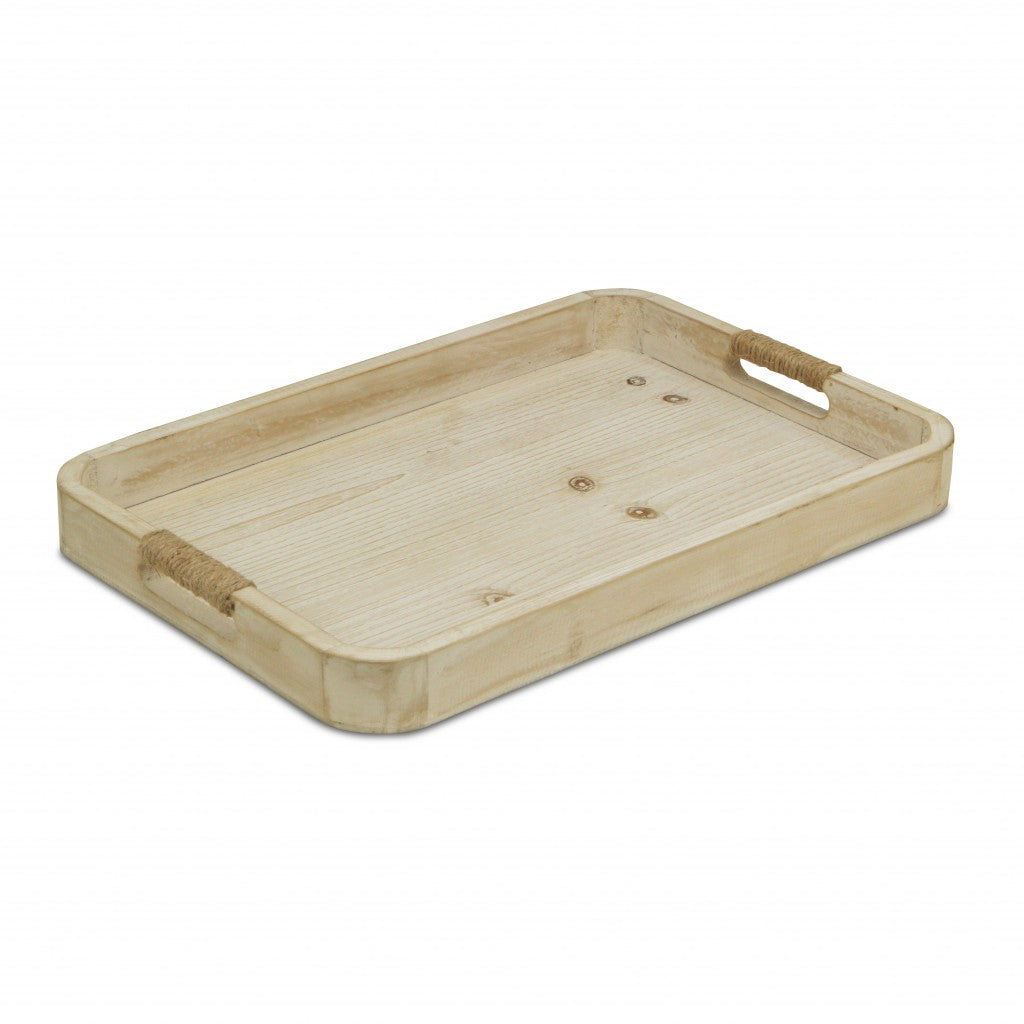 Natural White Curved Wood Tray - 99fab 