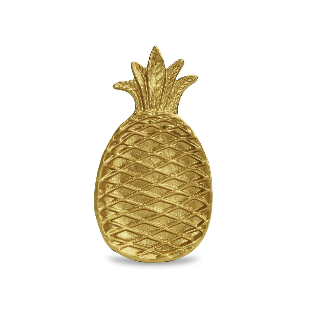 Golden Cast Iron Pineapple Centerpiece Shallow Bowl - 99fab 