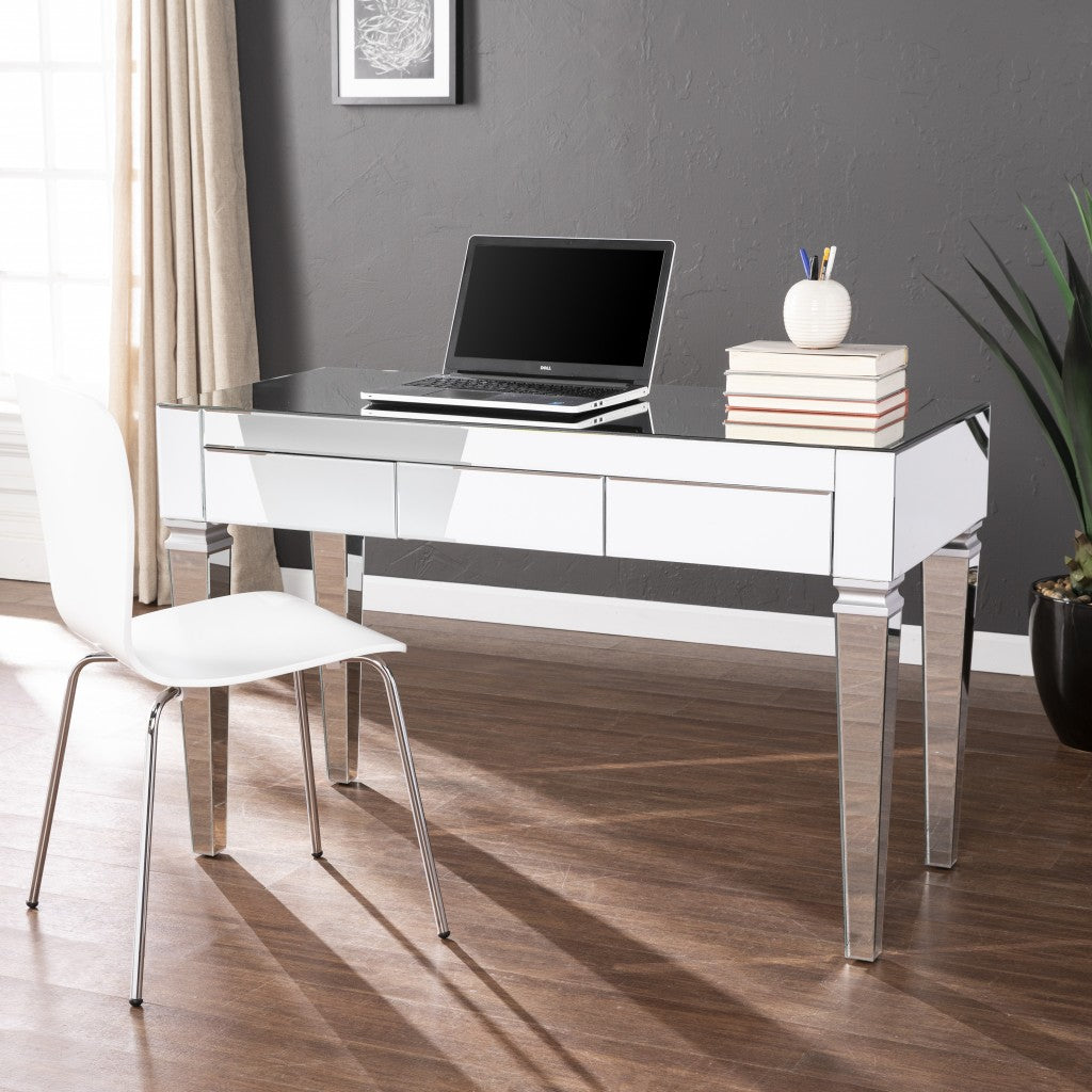 Silver Mirrored Glam Desk - 99fab 