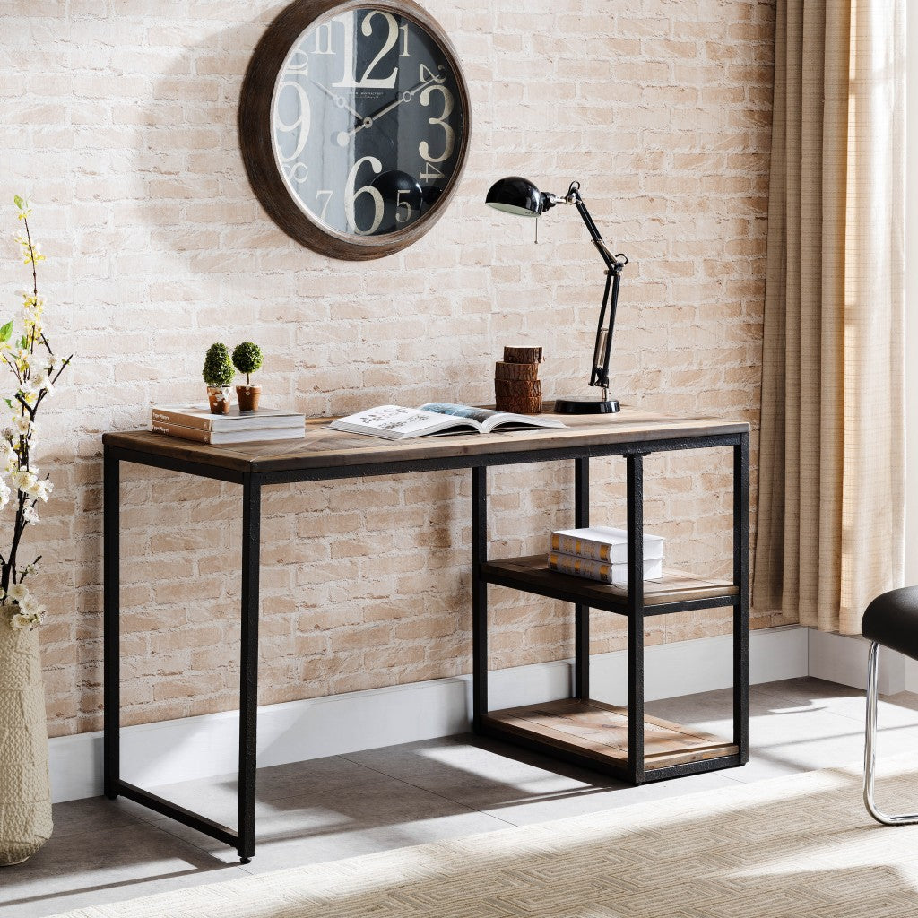 Black Reclaimed Wood Writing Desk - 99fab 