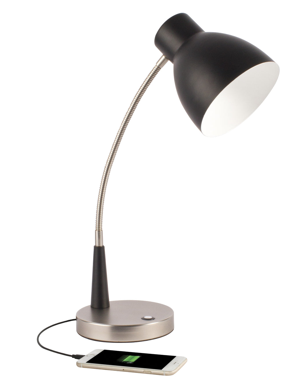 Black Matte and Silver LED Adjustable Desk Lamp - 99fab 