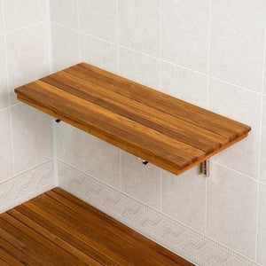 24" Grand Resort Wall Mount Teak Shower Bench