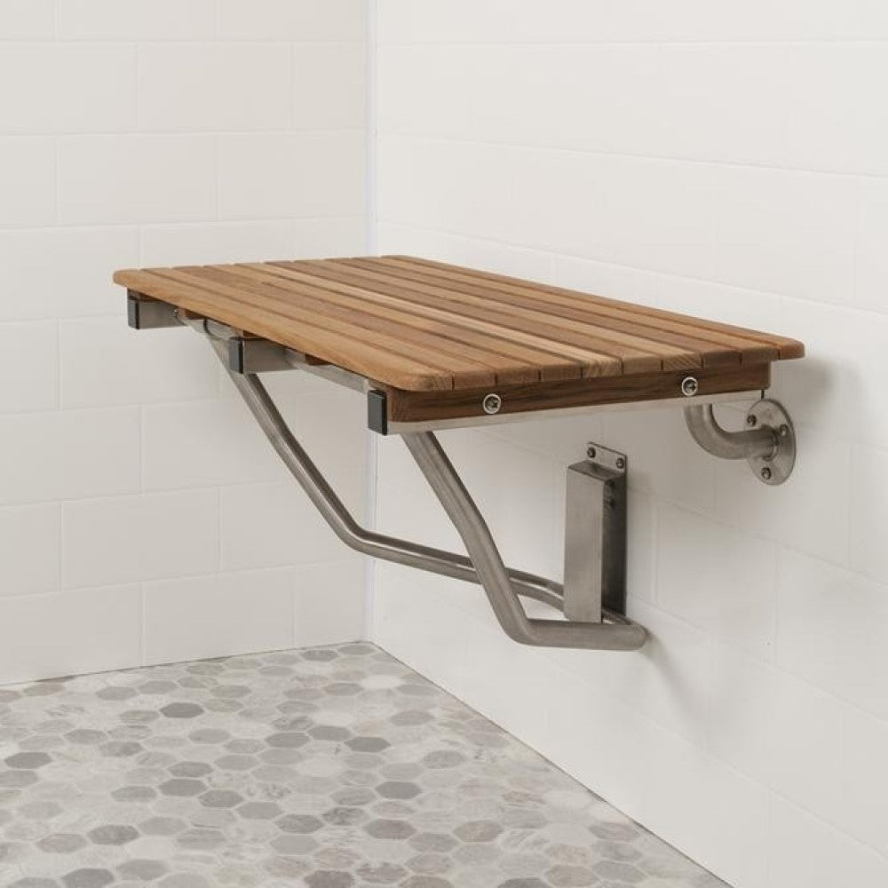 32" Grand Resort Wall Mount Teak Shower Bench