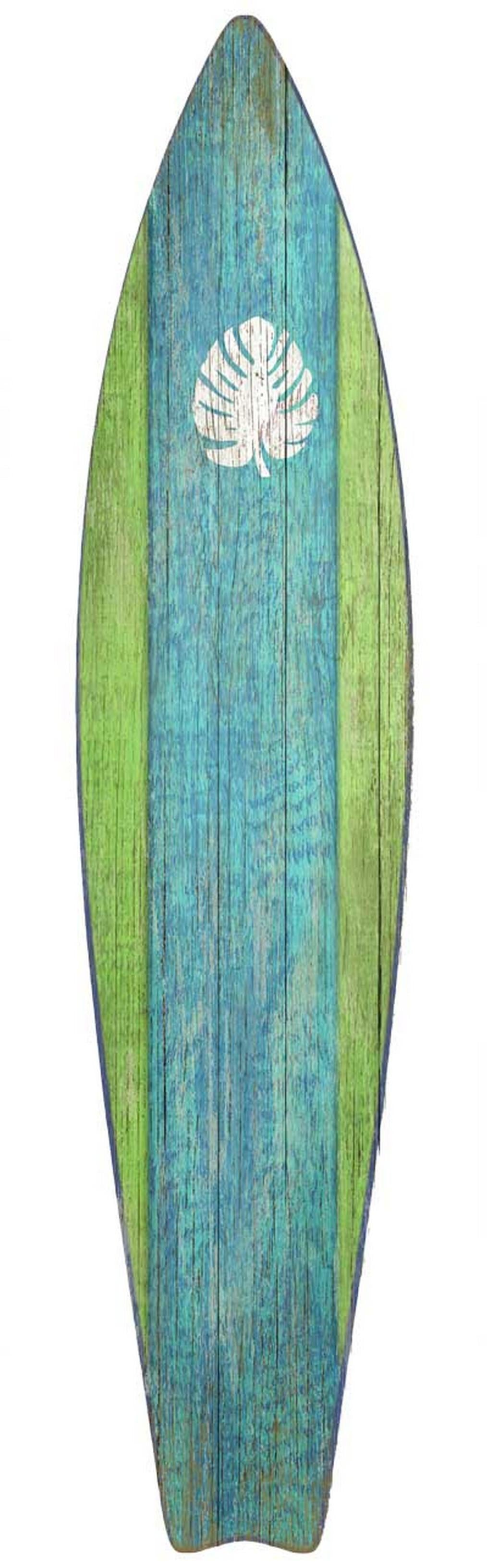 Rustic Aqua and Green Surfboard Wall Décor - 99fab 