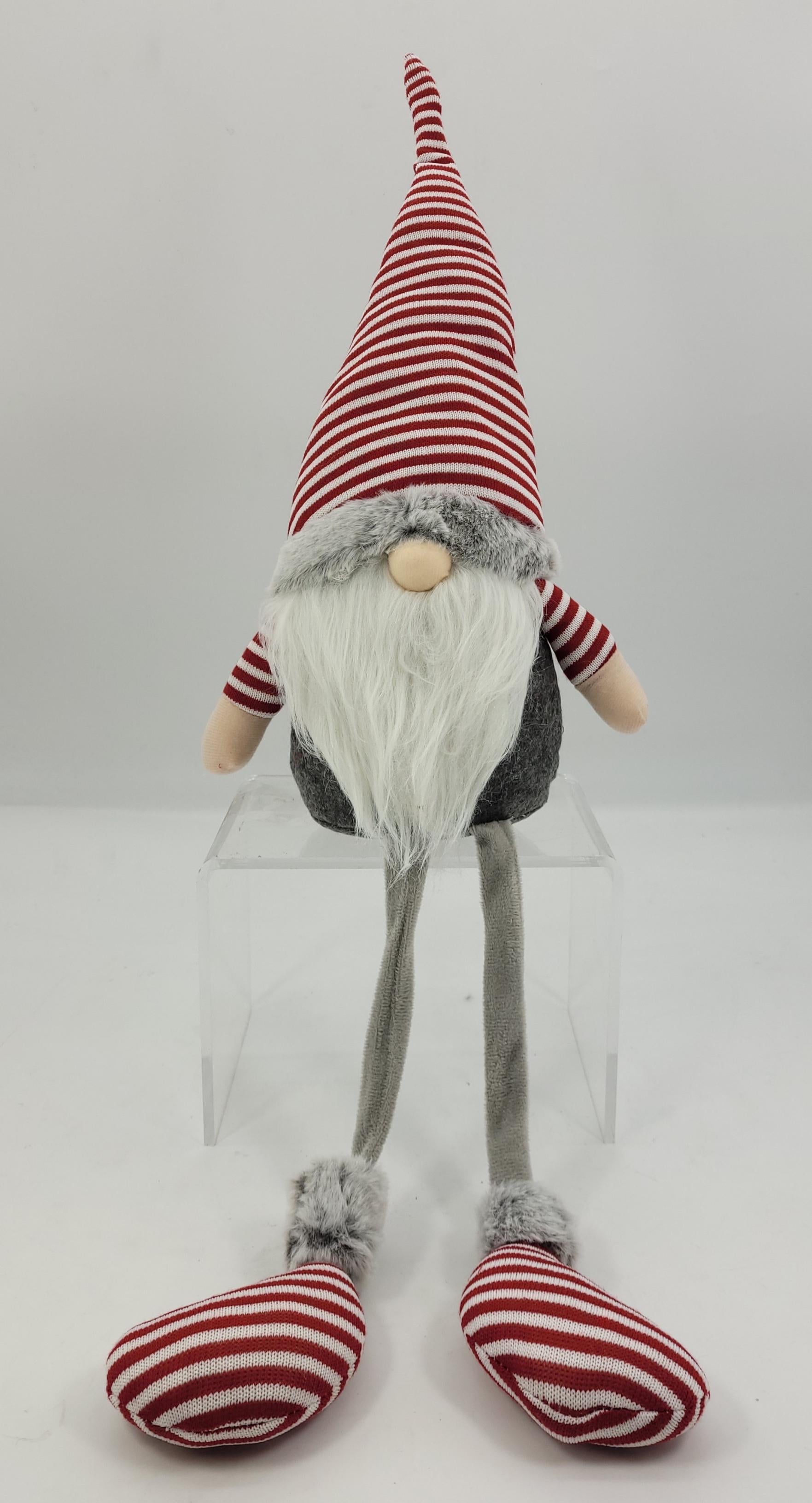 Red Stripe Sitting Gnome