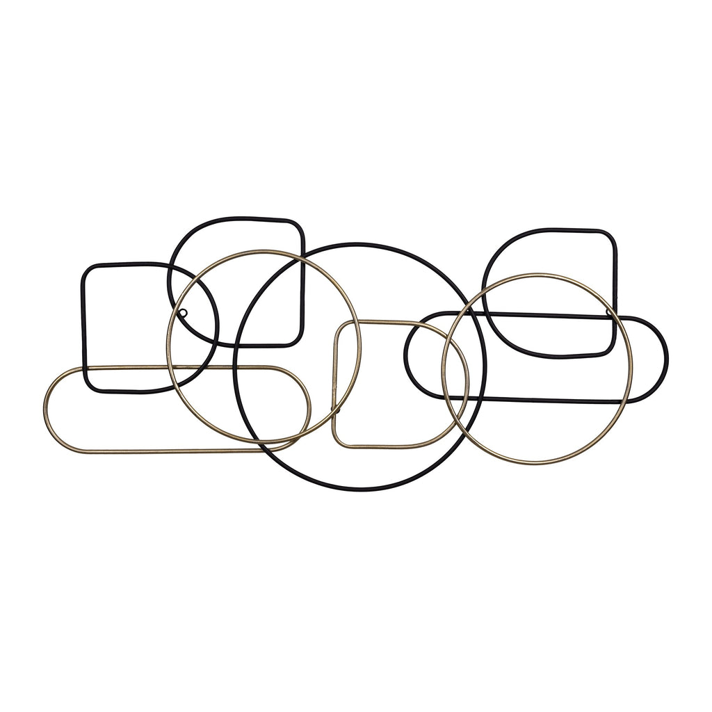 Black and Gold Metal Wire Design Wall Décor - 99fab 