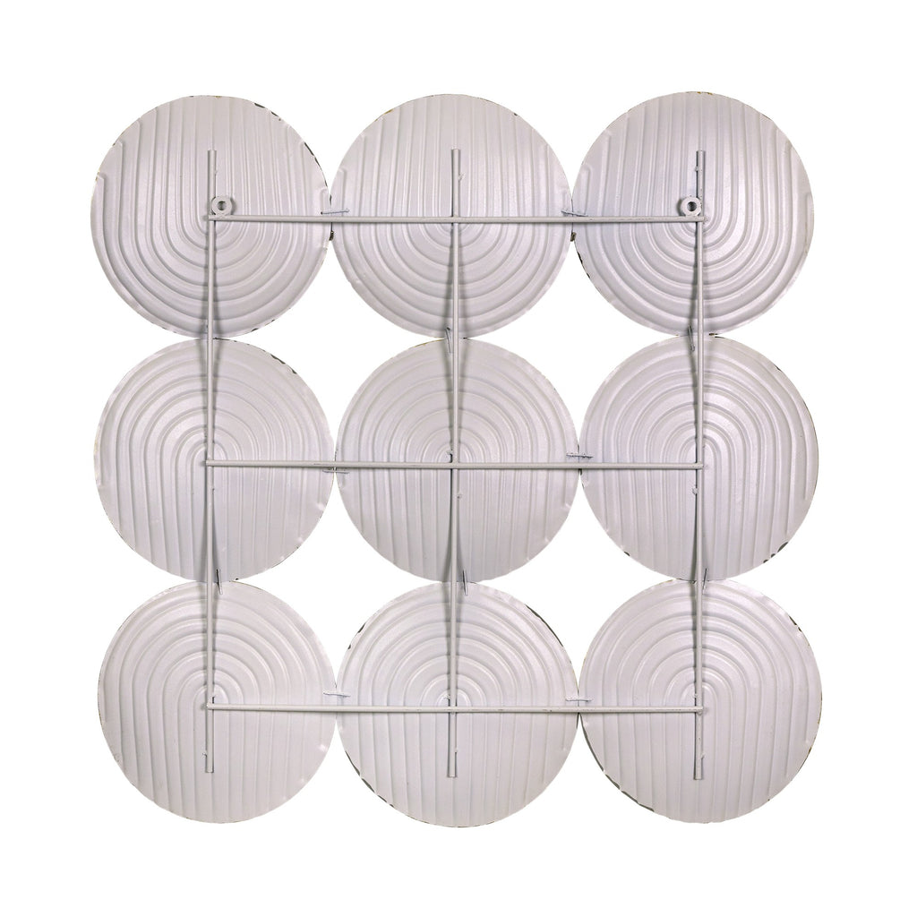 Neutral Textured Metal Plate Wall Décor - 99fab 