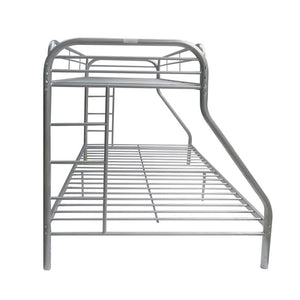 Silver Twin Over Full Size Bunk Bed