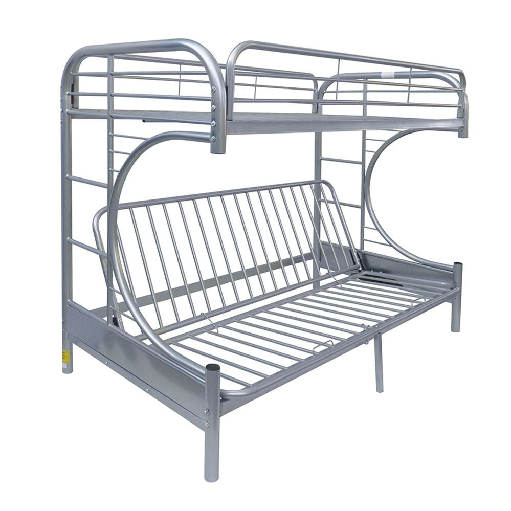 Silver Twin XL Over Queen Futon Bunk Bed - 99fab 