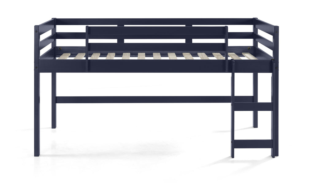 Twin Loft Bed Navy Blue Finish - 99fab 