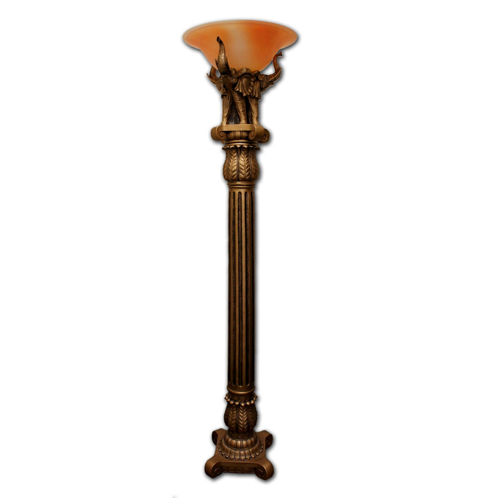 Pillar Table Lamp with Elephant Details - 99fab 