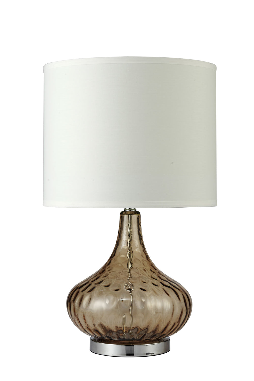 Brown Textured Glass Table Lamp - 99fab 