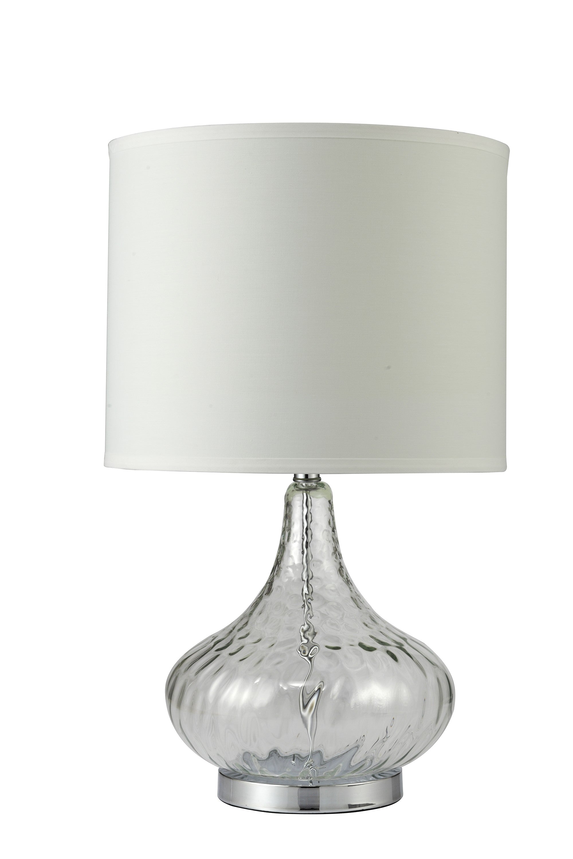 Clear Textured Glass Table Lamp