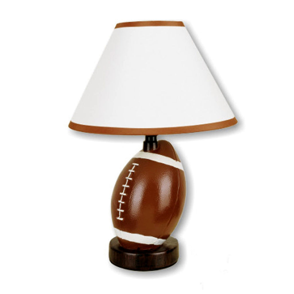 Football Shaped Table Lamp with White Shade - 99fab 