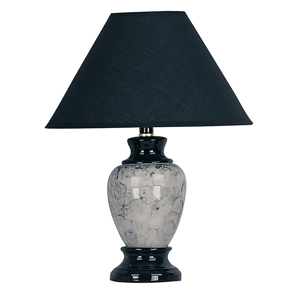 Navy Blue Marbled Ceramic Table Lamp - 99fab 