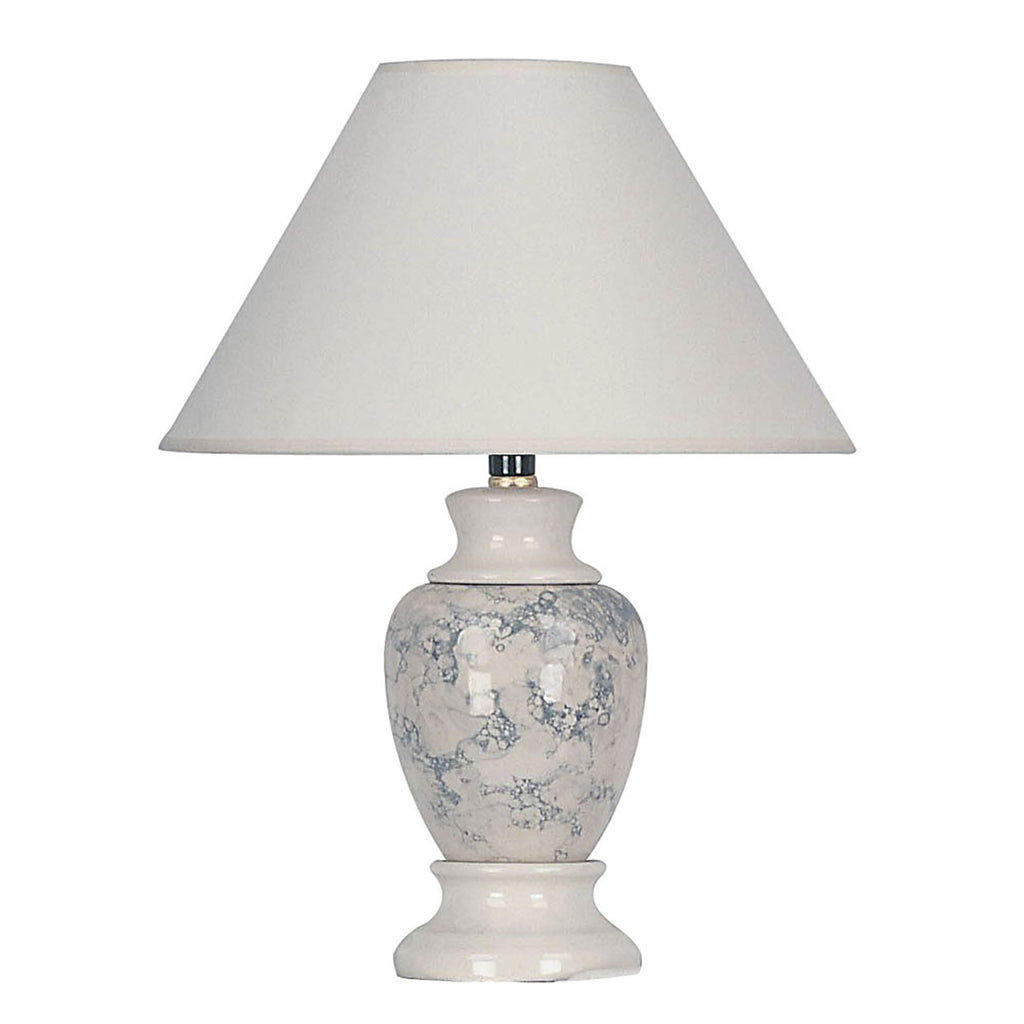 Ivory Marbled Ceramic Table Lamp - 99fab 