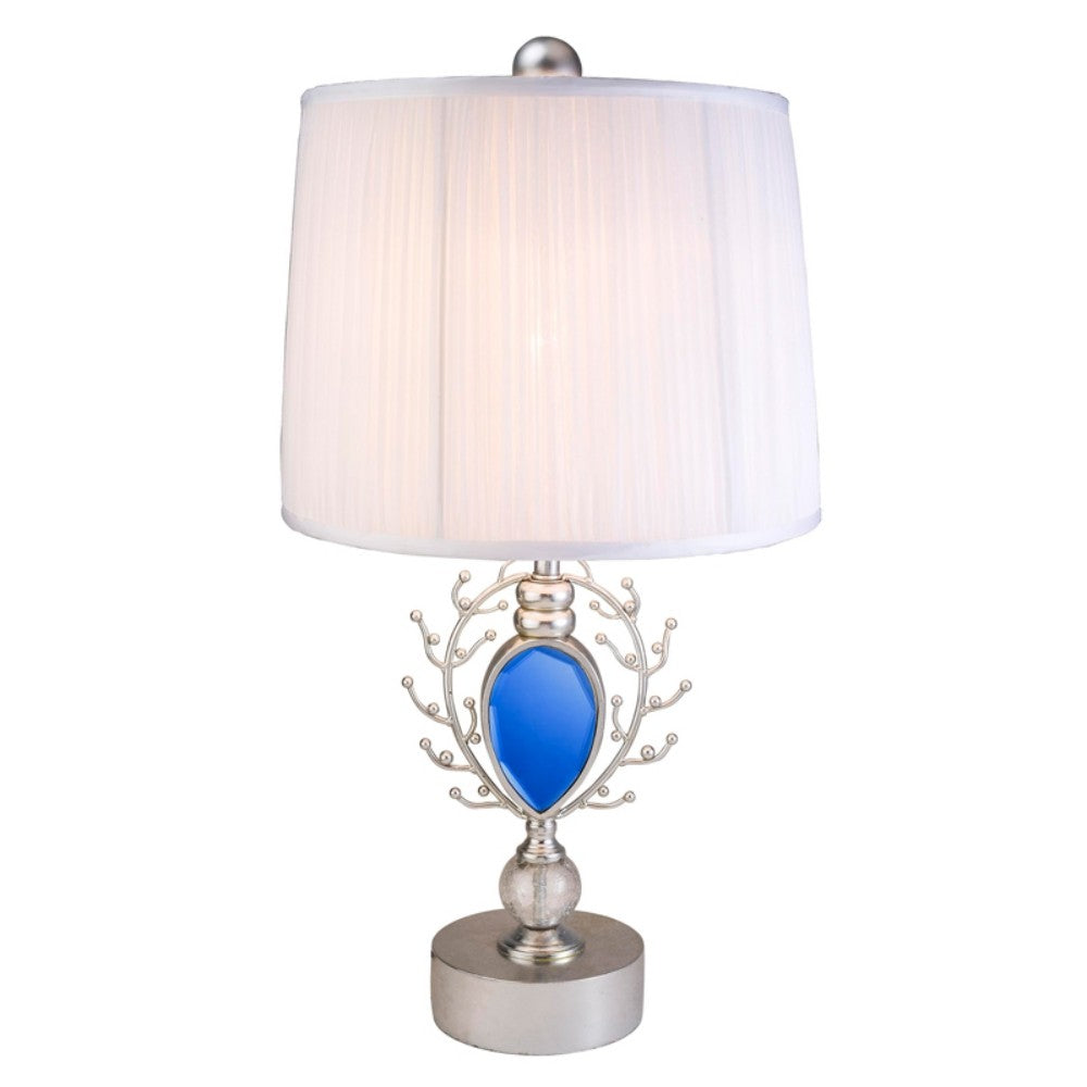 Dazzling Faux Turquoise Pendent Silver Table Lamp - 99fab 