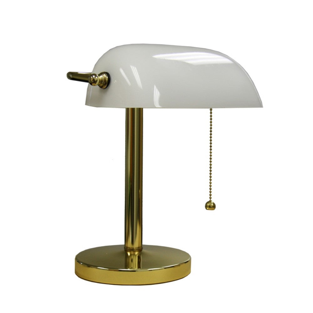 Gold and White Hooded Table Lamp - 99fab 