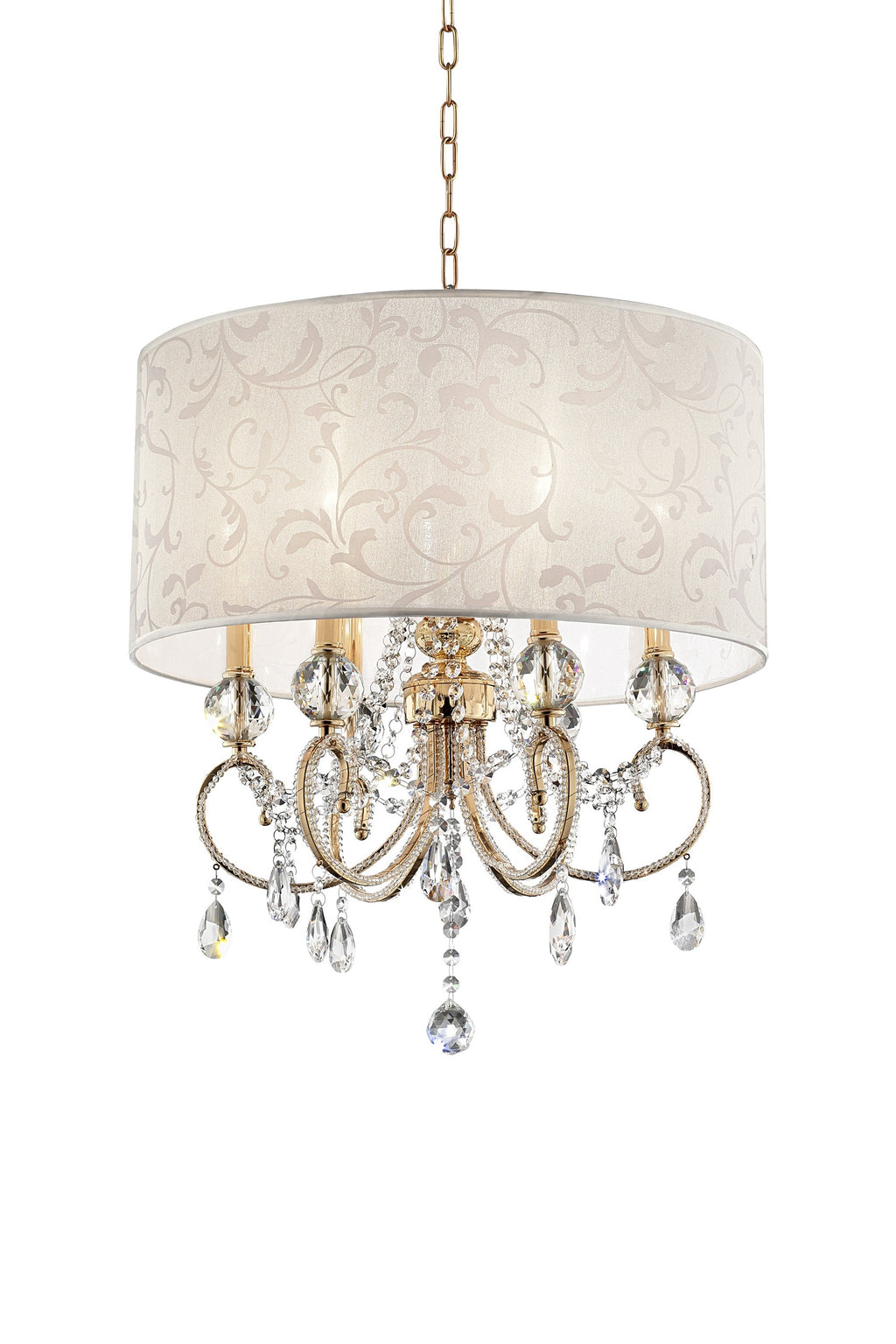 Stunning Brass Gold Finish Ceiling Lamp with Crystal Accents - 99fab 