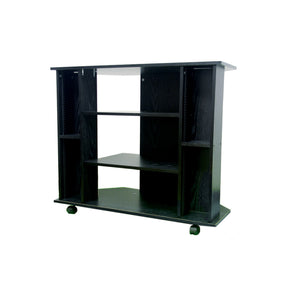 35" Black Open Shelving TV Stand