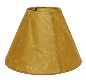 8" Brown Slanted Empire Crinkle Oil Paper Lampshade