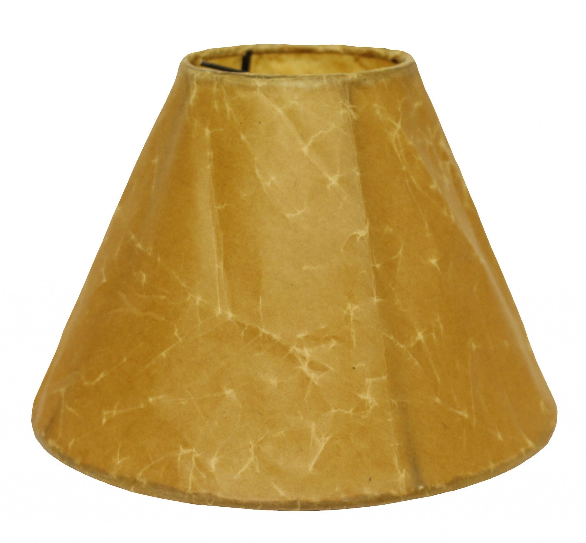 16" Brown Slanted Empire Crinkle Oil Paper Lampshade