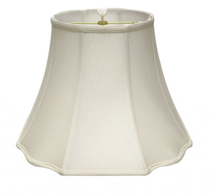 16" White Octagon Monay Shantung Lampshade