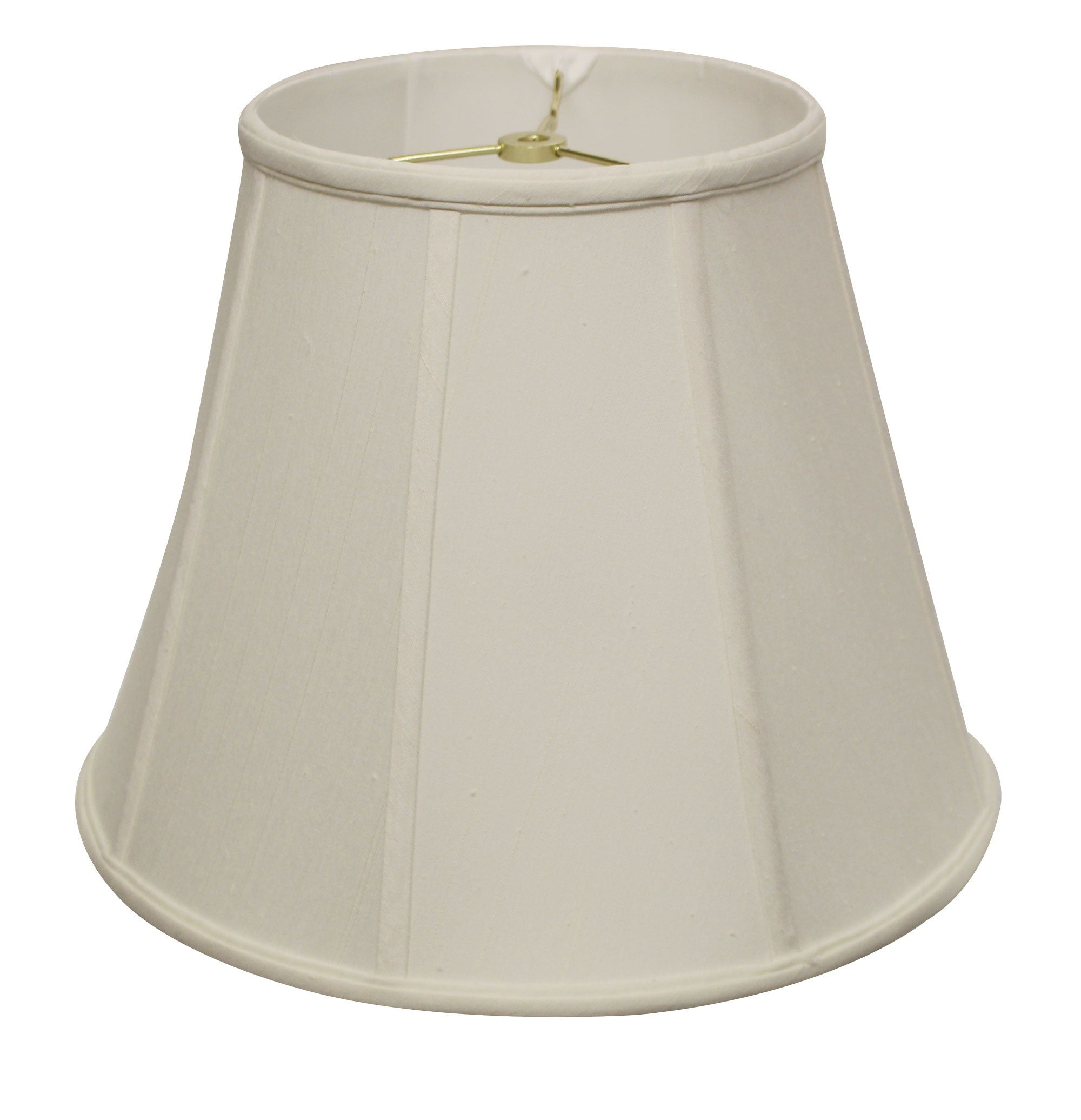 14" White Slanted Empire Monay Shantung Lampshade