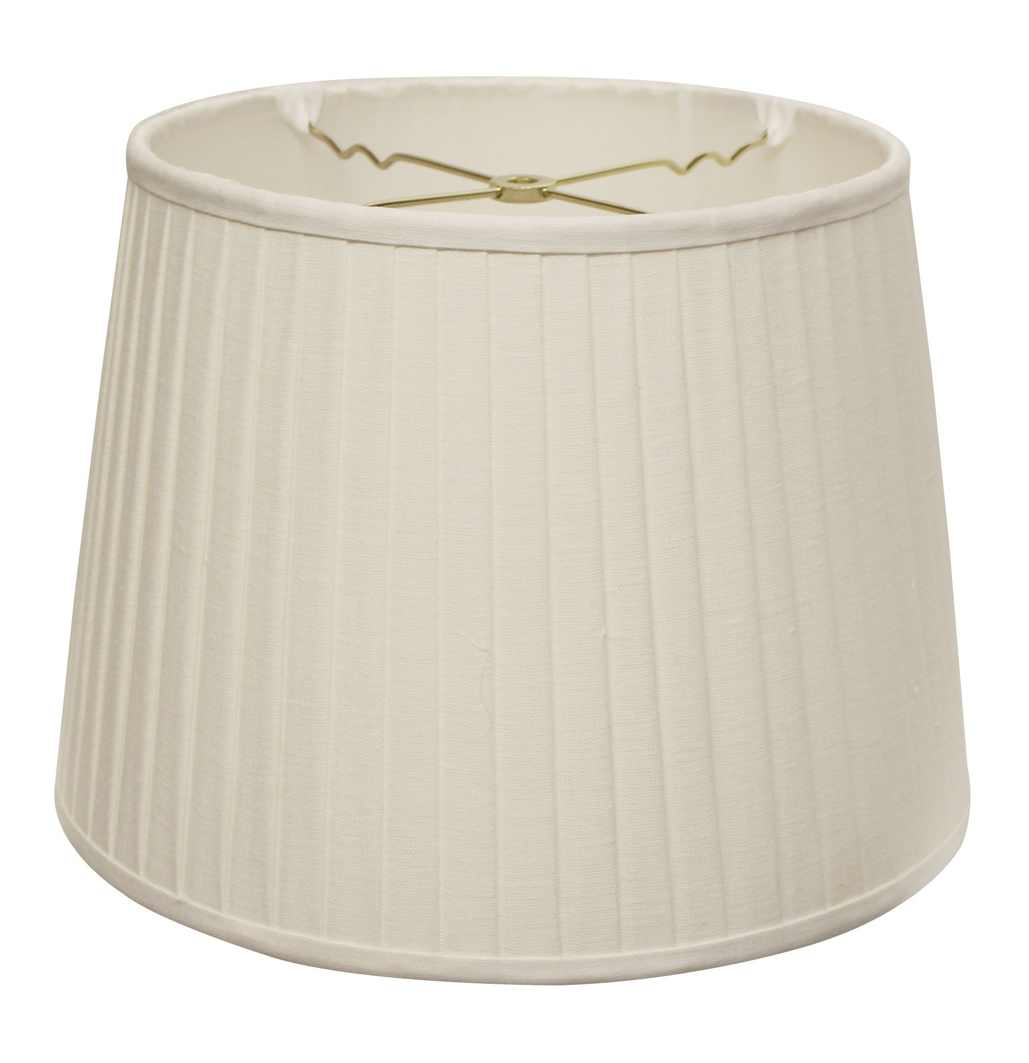 18" White Paperback Linen Lampshade with Side Pleats