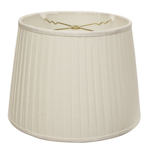 18" White Paperback Linen Lampshade with Side Pleats