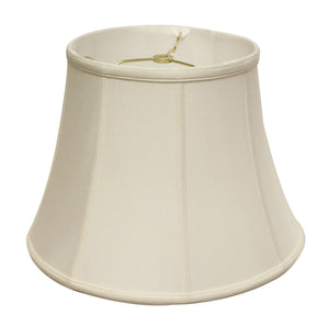 14" White Altered Bell Monay Shantung Lampshade