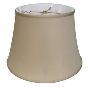 16" Greige Sloped Euro Bell Pongee Shantung Lampshade